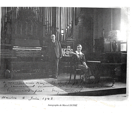 Marcel Dupre  en compagnie de sa fille Marguerite